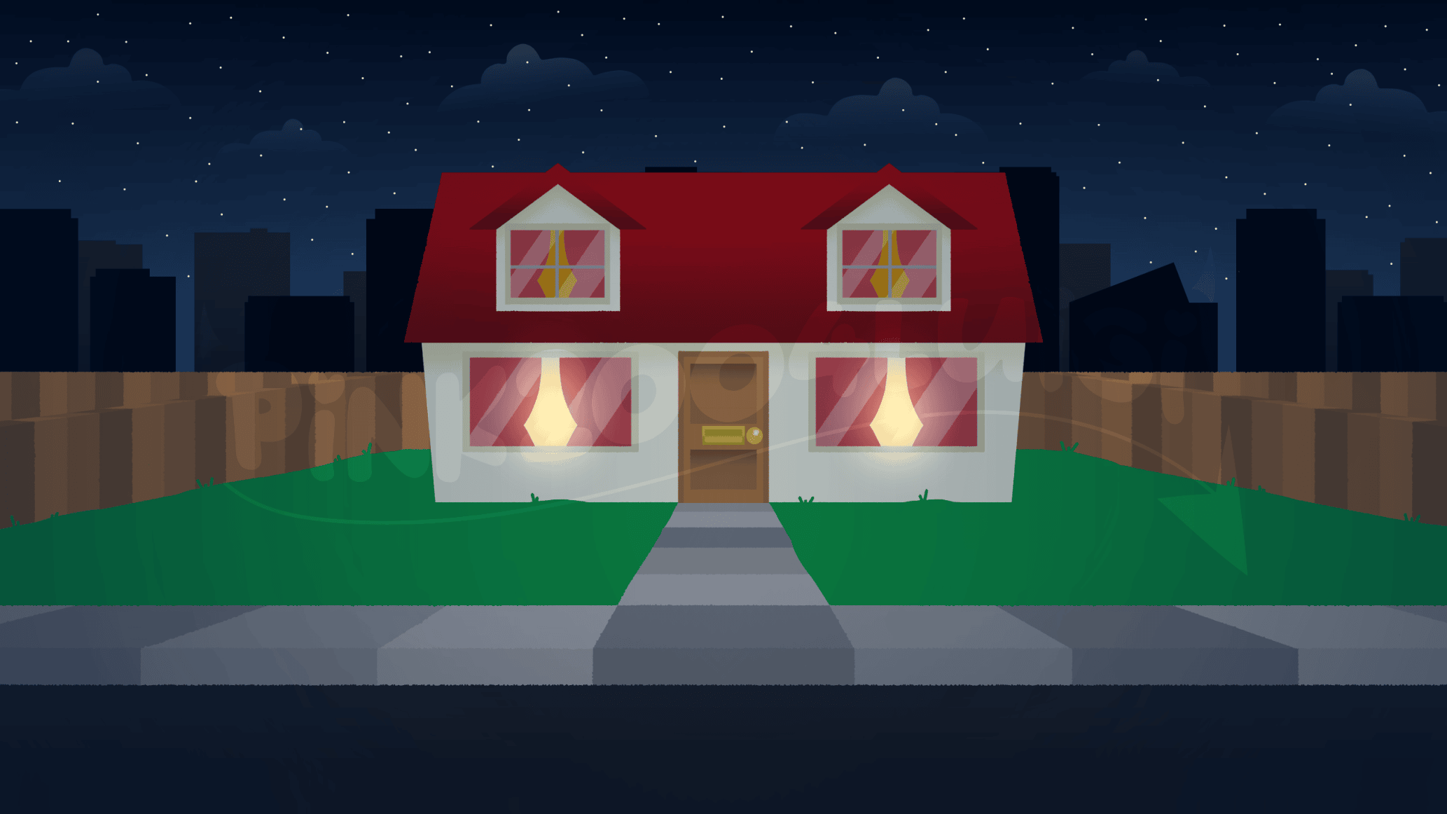 Edds House Background Night